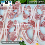 Mutton CHOPS 3/4 & 1 inch - daging iga domba frozen Australia MIDFIELD (price/pack 600g)